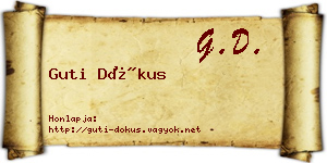 Guti Dókus névjegykártya